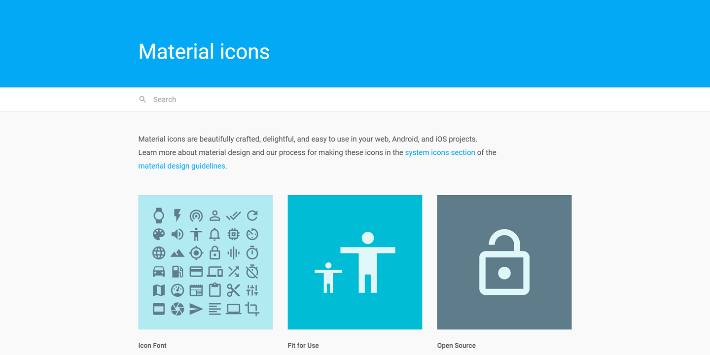 Material icons - Google Material Design